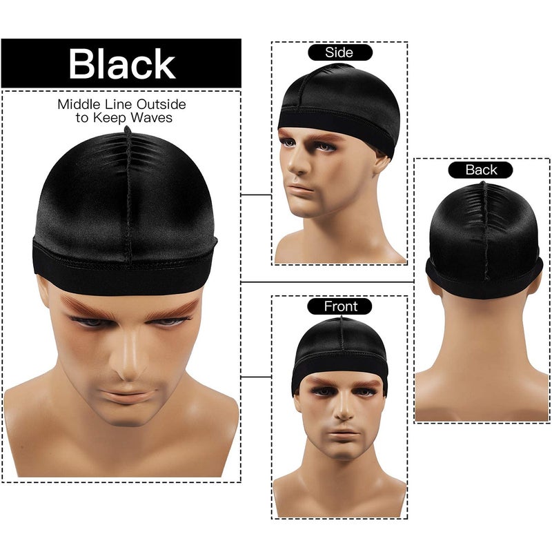 Roybens 2PCS Silky Stocking Wave Cap for Men, Good Compression Over Durag ï¼ˆRegular Styleï¼‰ - Image 4
